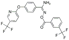 2-AMINO-1-AZA-2-(4-(5-(TRIFLUOROMETHYL)(2-PYRIDYLOXY))PHENYL)VINYL 3-(TRIFLUOROMETHYL)BENZOATE Struktur