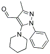 3-METHYL-1-PHENYL-5-PIPERIDIN-1-YL-1H-PYRAZOLE-4-CARBALDEHYDE Struktur