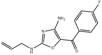 [2-(ALLYLAMINO)-4-AMINO-1,3-THIAZOL-5-YL](4-FLUOROPHENYL)METHANONE Struktur