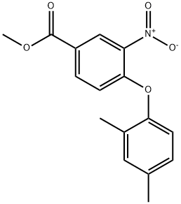 METHYL 4-(2,4-DIMETHYLPHENOXY)-3-NITROBENZENECARBOXYLATE Struktur