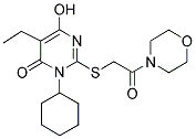 3-CYCLOHEXYL-5-ETHYL-6-HYDROXY-2-(2-MORPHOLINO-2-OXOETHYLTHIO)PYRIMIDIN-4(3H)-ONE Struktur