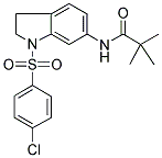 N-[[1-(4-CHLOROPHENYL)SULPHONYL]-2,3-DIHYDRO-(1H)-INDOL-6-YL]-2,2-DIMETHYLPROPANAMIDE Struktur