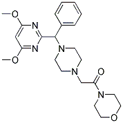 4-[2-[4-[A-(4,6-DIMETHOXYPYRIMIDIN-2-YL)BENZYL]PIPERAZIN-1-YL]-1-OXOETHYL]MORPHOLINE Struktur