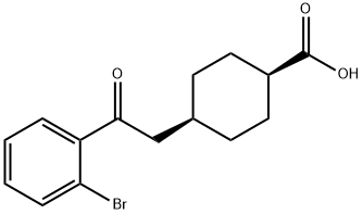 CIS-4-[2-(2-BROMOPHENYL)-2-OXOETHYL]CYCLOHEXANE-1-CARBOXYLIC ACID Struktur