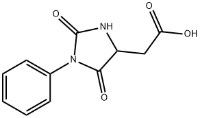 (2,5-DIOXO-1-PHENYL-IMIDAZOLIDIN-4-YL)-ACETIC ACID Struktur