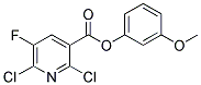 3-METHOXYPHENYL 2,6-DICHLORO-5-FLUORONICOTINATE Struktur