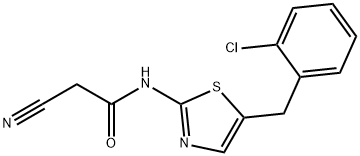 N-[5-(2-CHLORO-BENZYL)-THIAZOL-2-YL]-2-CYANO-ACETAMIDE Struktur