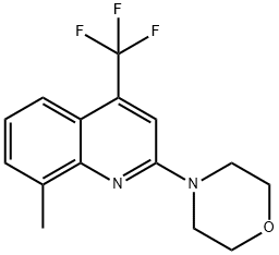 8-METHYL-2-MORPHOLINO-4-(TRIFLUOROMETHYL)QUINOLINE Struktur