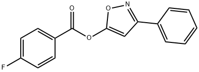 3-PHENYL-5-ISOXAZOLYL 4-FLUOROBENZENECARBOXYLATE Struktur