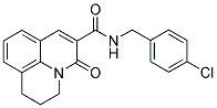 N-(4-CHLOROBENZYL)-2,3-DIHYDRO-5-OXO-(1H,5H)-BENZO[IJ]QUINOLIZINE-6-CARBOXAMIDE Struktur