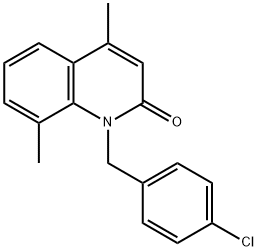 1-(4-CHLOROBENZYL)-4,8-DIMETHYL-2(1H)-QUINOLINONE Struktur