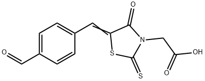 [5-(4-FORMYLBENZYLIDENE)-4-OXO-2-THIOXO-1,3-THIAZOLIDIN-3-YL]ACETIC ACID Struktur