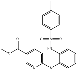 METHYL 6-[(2-([(4-METHYLPHENYL)SULFONYL]AMINO)PHENYL)SULFANYL]NICOTINATE Struktur