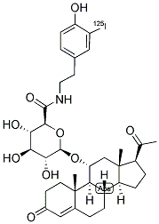 PROGESTERONE-11ALPHA-GLUCURONIDE[125I]-IODOTYRAMINE Struktur