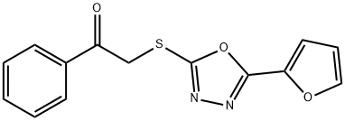 2-([5-(2-FURYL)-1,3,4-OXADIAZOL-2-YL]SULFANYL)-1-PHENYL-1-ETHANONE Struktur