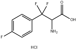 2-AMINO-3,3-DIFLUORO-3-(4-FLUORO-PHENYL)-PROPIONIC ACID HCL Struktur