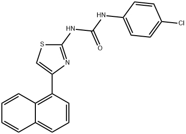 N-(4-CHLOROPHENYL)-N'-[4-(1-NAPHTHYL)-1,3-THIAZOL-2-YL]UREA Struktur