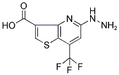 5-HYDRAZINO-7-(TRIFLUOROMETHYL)THIENO[3,2-B]PYRIDINE-3-CARBOXYLIC ACID Struktur