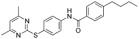 4-BUTYL-N-[4-[(4,6-DIMETHYLPYRIMIDIN-2-YL)THIO]PHENYL]BENZAMIDE Struktur