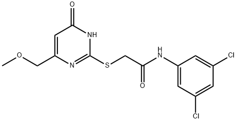 N-(3,5-DICHLOROPHENYL)-2-{[4-HYDROXY-6-(METHOXYMETHYL)PYRIMIDIN-2-YL]THIO}ACETAMIDE Struktur