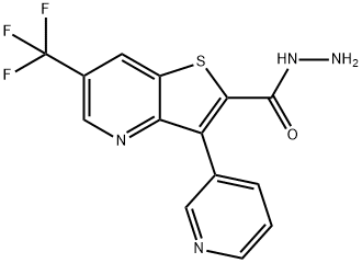 3-(3-PYRIDINYL)-6-(TRIFLUOROMETHYL)THIENO[3,2-B]PYRIDINE-2-CARBOHYDRAZIDE Struktur