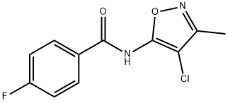 N-(4-CHLORO-3-METHYL-5-ISOXAZOLYL)-4-FLUOROBENZENECARBOXAMIDE Struktur