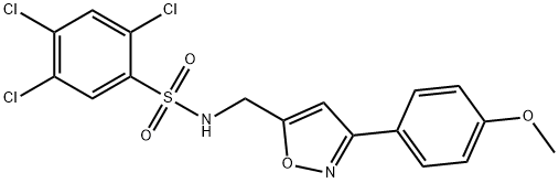 2,4,5-TRICHLORO-N-([3-(4-METHOXYPHENYL)-5-ISOXAZOLYL]METHYL)BENZENESULFONAMIDE Struktur