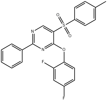 4-(2,4-DIFLUOROPHENOXY)-2-PHENYL-5-PYRIMIDINYL 4-METHYLPHENYL SULFONE Struktur