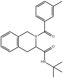 N-(TERT-BUTYL)-2-(3-METHYLBENZOYL)-1,2,3,4-TETRAHYDRO-3-ISOQUINOLINECARBOXAMIDE Struktur