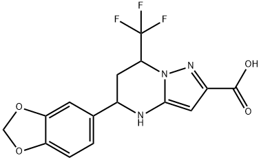 5-BENZO[1,3]DIOXOL-5-YL-7-TRIFLUOROMETHYL-4,5,6,7-TETRAHYDRO-PYRAZOLO[1,5-A]PYRIMIDINE-2-CARBOXYLIC ACID price.