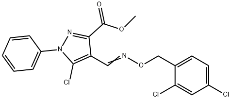 METHYL 5-CHLORO-4-(([(2,4-DICHLOROBENZYL)OXY]IMINO)METHYL)-1-PHENYL-1H-PYRAZOLE-3-CARBOXYLATE Struktur