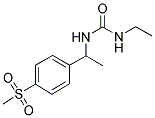 N-ETHYL-N'-[1-[4-(METHYLSULPHONYL)PHENYL]ETHYL]UREA Struktur