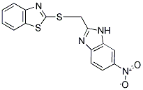 2-([(6-NITRO-1H-BENZIMIDAZOL-2-YL)METHYL]THIO)-1,3-BENZOTHIAZOLE Struktur