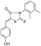 (5Z)-3-(2,3-DIMETHYLPHENYL)-5-(4-HYDROXYBENZYLIDENE)-2-THIOXO-1,3-THIAZOLIDIN-4-ONE Struktur