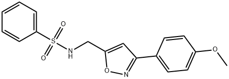 N-([3-(4-METHOXYPHENYL)-5-ISOXAZOLYL]METHYL)BENZENESULFONAMIDE Structure