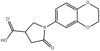 1-(2,3-DIHYDRO-BENZO[1,4]DIOXIN-6-YL)-5-OXO-PYRROLIDINE-3-CARBOXYLIC ACID Struktur