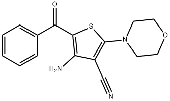 4-AMINO-5-BENZOYL-2-MORPHOLINO-3-THIOPHENECARBONITRILE Struktur