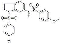 N-[[1-(4-CHLOROPHENYL)SULPHONYL]-2,3-DIHYDRO-(1H)-INDOL-6-YL]-4-METHOXYBENZENESULPHONAMIDE Struktur