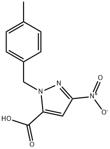 3-NITRO-1-(4-METHYLBENZYL)-1H-PYRAZOLE-5-CARBOXYLIC ACID Struktur