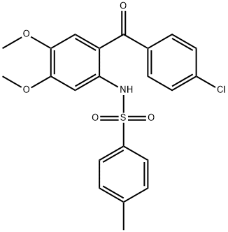 N-[2-(4-CHLORO-BENZOYL)-4,5-DIMETHOXY-PHENYL]-4-METHYL-BENZENESULFONAMIDE Struktur