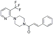 3-PHENYL-1-(4-[3-(TRIFLUOROMETHYL)PYRIDIN-2-YL]PIPERAZINO)PROP-2-EN-1-ONE Struktur