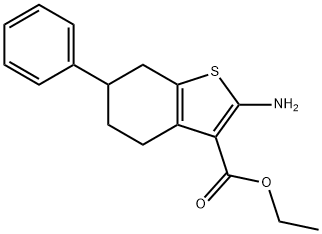 2-AMINO-6-PHENYL-4,5,6,7-TETRAHYDRO-BENZO[B]THIOPHENE-3-CARBOXYLIC ACID ETHYL ESTER Struktur