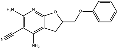 4,6-DIAMINO-2-(PHENOXYMETHYL)-2,3-DIHYDROFURO[2,3-B]PYRIDINE-5-CARBONITRILE Struktur