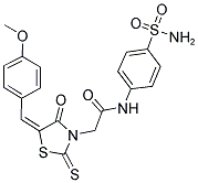 N-[4-(AMINOSULFONYL)PHENYL]-2-[(5E)-5-(4-METHOXYBENZYLIDENE)-4-OXO-2-THIOXO-1,3-THIAZOLIDIN-3-YL]ACETAMIDE Struktur