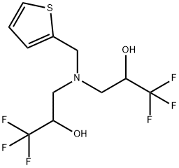 1,1,1-TRIFLUORO-3-[(2-THIENYLMETHYL)(3,3,3-TRIFLUORO-2-HYDROXYPROPYL)AMINO]-2-PROPANOL Struktur