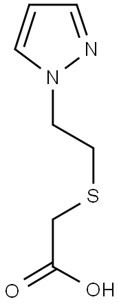 (2-(1-PYRAZOLYL)ETHYLTHIO)ACETIC ACID Struktur