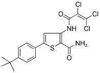 5-[4-(TERT-BUTYL)PHENYL]-3-[(2,3,3-TRICHLOROALLANOYL)AMINO]THIOPHENE-2-CARBOXAMIDE Struktur