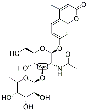 4-METHYLUMBELLIFERYL 2-ACETAMIDO-2-DEOXY-3-O-(A-L-FUCOPYRANOSYL)-B-D-GLUCOPYRANOSIDE Struktur