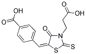 4-((E)-[3-(2-CARBOXYETHYL)-4-OXO-2-THIOXO-1,3-THIAZOLIDIN-5-YLIDENE]METHYL)BENZOIC ACID Struktur