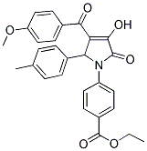 ETHYL 4-(3-HYDROXY-4-(4-METHOXYBENZOYL)-2-OXO-5-P-TOLYL-2H-PYRROL-1(5H)-YL)BENZOATE Struktur